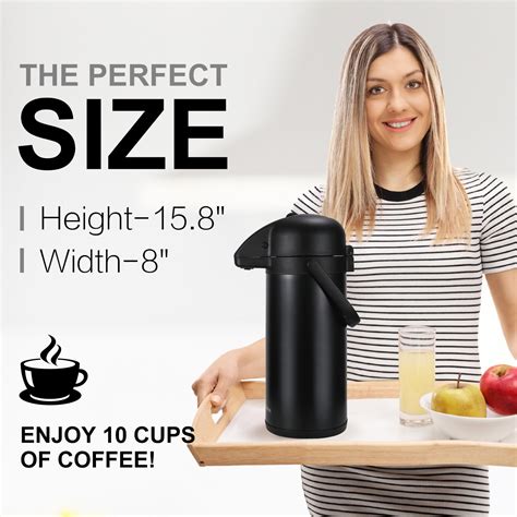 Airpot Coffee Dispenser With Pump 102OZ Insulated Thermal Coffee Carafe For Keeping Hot 12
