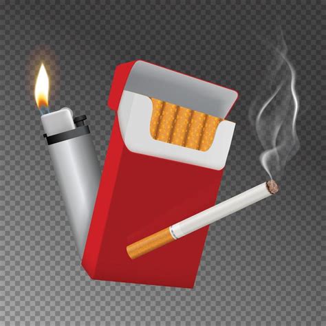 Realistic Cigarette And Lighter 1991961 Vector Art At Vecteezy