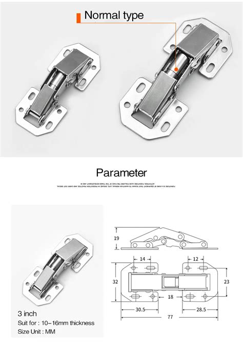 Generic 90 Degree Cabinet Hinges 3 Inch No Drilling Hole Soft Close