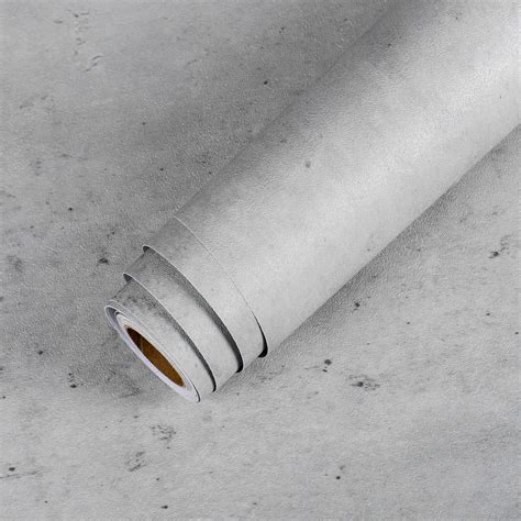 Buy Lacheery Thick Stained Concrete Wallpaper Peel And Stick Plain Wallpaper Grey Plastered