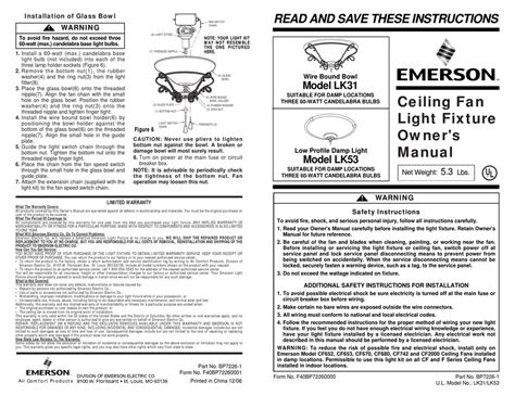 Emerson Lk53 Owners Manual Pdf Download Manualslib