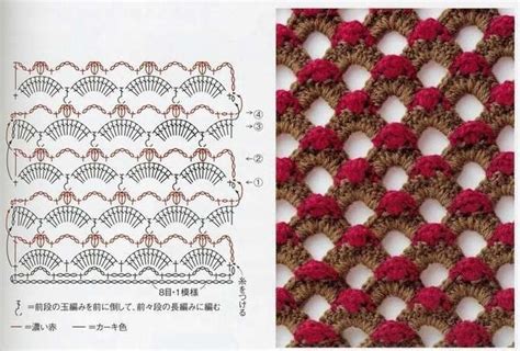 Crochet Diagrams For Stitches Using Various Colors ⋆ Crochet Kingdom Crochet Diagram Crochet