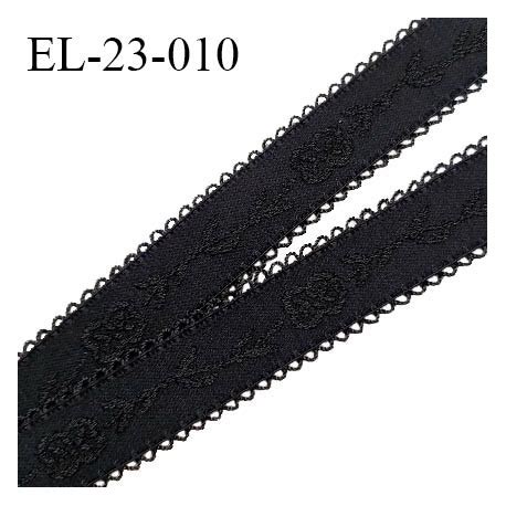 Elastique Picot 22 Mm Lingerie Haut De Gamme Couleur Noir Avec Motifs