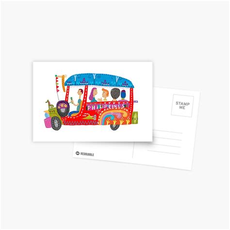 The Philippine Jeepney Illustrated By Robert Alejandro Postcard For