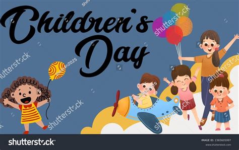 Celebrate Childrens Day 2023 Wishes Happy Stock Illustration 2365605997 ...