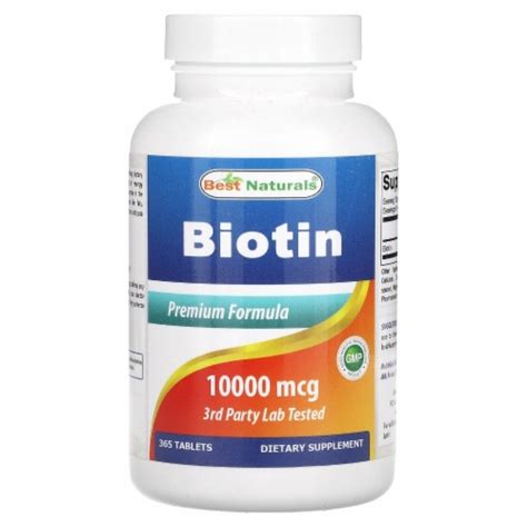 Best Naturals Biotin Also Called Vitamin B Mcg Tablets