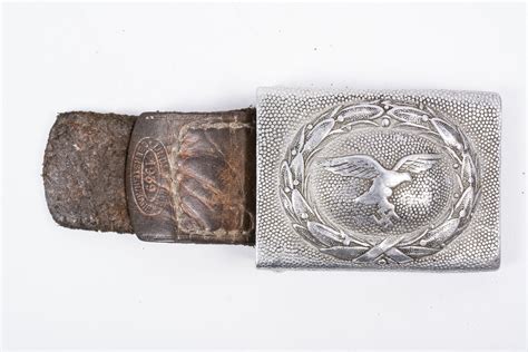 Rare(!) Tabbed aluminum Luftwaffe belt buckle Lind & Meyrer, Oberstein