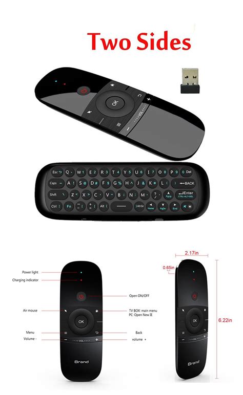 2019 Wireless 2.4g Keyboard Led Mini Keyboard W1 Satellite Receiver ...