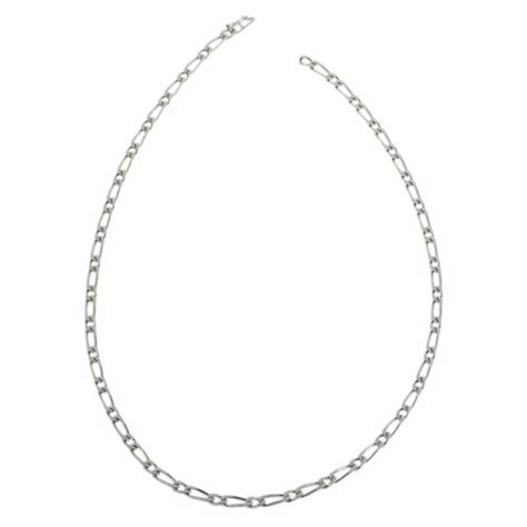 Collier en argent rhodié maille cheval alternée 1 1 Longueur 50