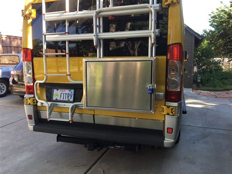A Custom Exterior Storage Box for our Travato! | Rv exterior, Storage ...