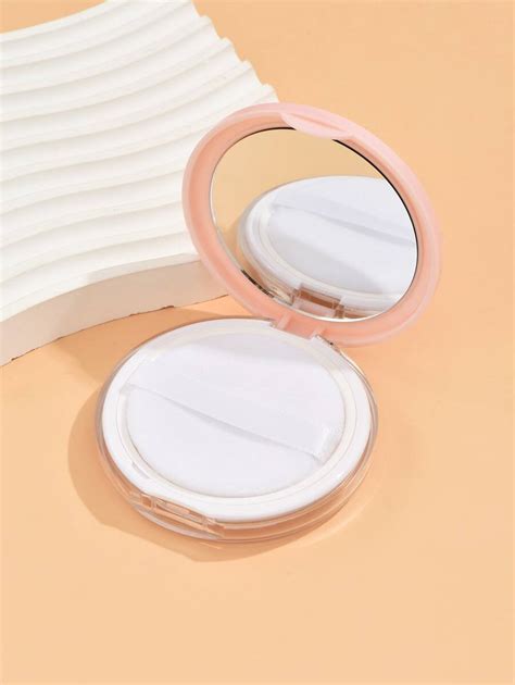 Pc Pink Loose Powder Compact Container Empty Portable Plastic Diy