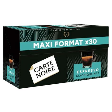 Café Capsules N°7 Espresso Classique Carte Noire X 30 La Belle Vie Courses En Ligne