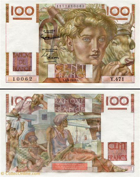 FRANCE 100 FRANCS Billets Europe Banque De France XXe