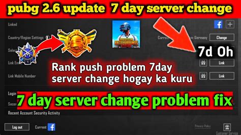 How To Change Server In Pubg Mobile Before 7 Days Server Change Problem