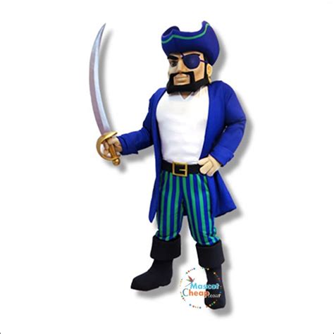 College Handsome Pirate Mascot Costume