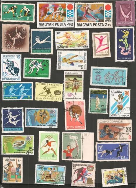 Jeux Olympiques Sports Lot 30 Timbres Du Monde E Eur 4 50 Picclick Fr