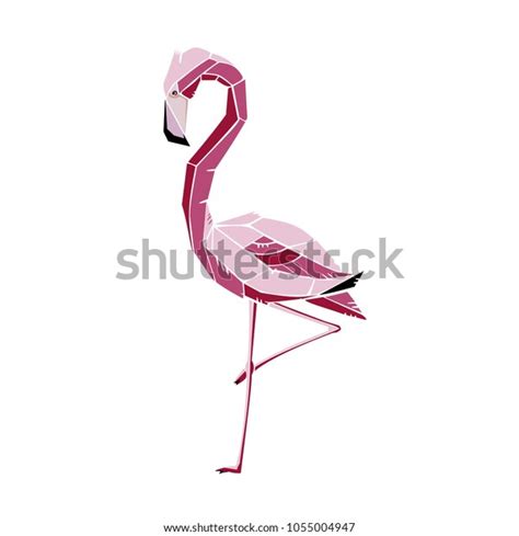 Cute Pink Flamingo Icon Vector Illustration Stock Vector Royalty Free 1055004947 Shutterstock