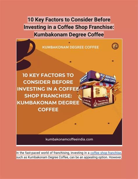 Ppt Key Factors To Consider Before Investing In A Coffee Shop