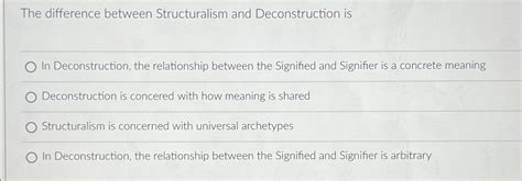 Solved The Difference Between Structuralism And Chegg