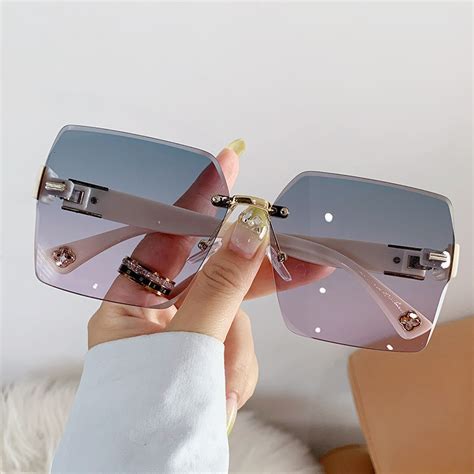 Unique Korean Trendy Sunglasses New Style Frameless 2024 Cut Edge Trendy Sunglasses Sunglasses