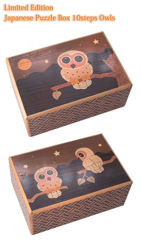 Japanese Puzzle Box 10steps Owls Hakone Maruyama Inc Puzzle Box