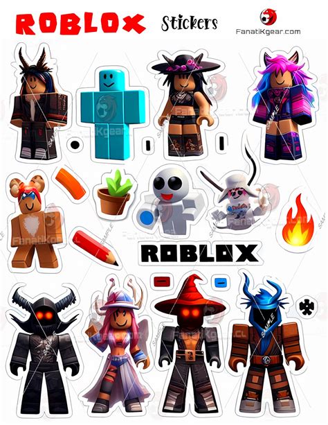 Roblox Stickers 50 Roblox Printable Digital Download Bundle Boys Stickers Package Aesthetic