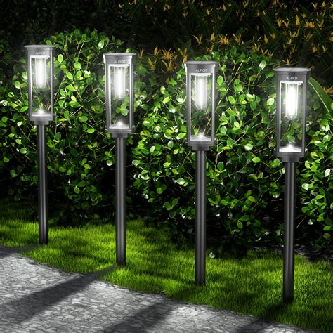 ALFIOT Solar Pathway Lights Waterproof 8 Pack Upgraded Walkway