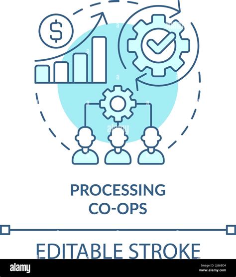 Processing Co Ops Turquoise Concept Icon Stock Vector Image Art Alamy