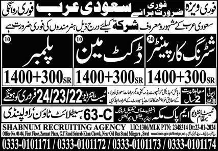 Shuttering Carpenter Docket Man Jobs In Saudi Arabia Job