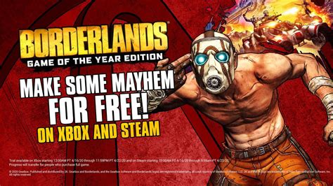 Borderlands Goty Edition Se Puede Jugar Gratis Por Tiempo Limitado En