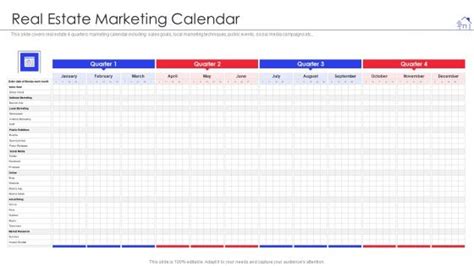 Real Estate Marketing Calendar Powerpoint Templates Slides And Graphics