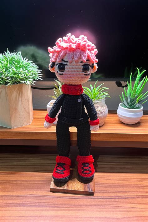 Anime Crochet Itadori Yuji Amigurumi Pattern Jujutsu Kaisen Crochet