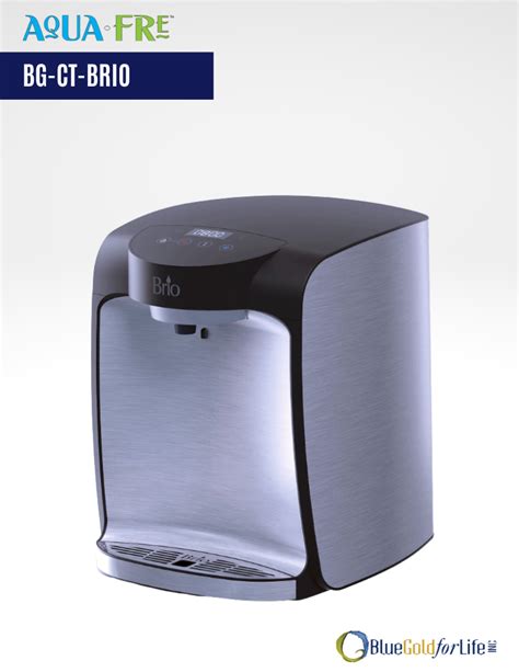 Brio Moderna Countertop Water Cooler Filter And Dispenser Blue Gold For Life Inc