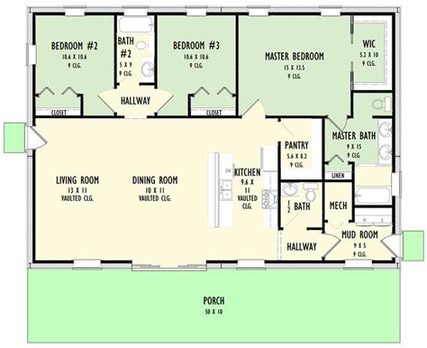 Plan Mtl Square Foot Bedroom Contemporary Barndominium