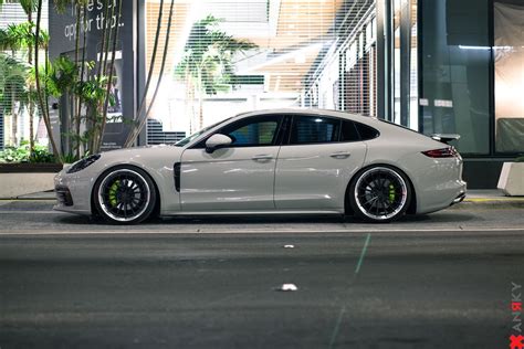 Amazing Contrast: White Porsche Panamera on Satin Black Anrky Wheels ...