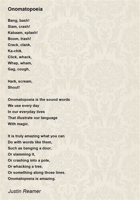 Onomatopoeia Poetry Pack (teacher made) - Twinkl - Worksheets Library