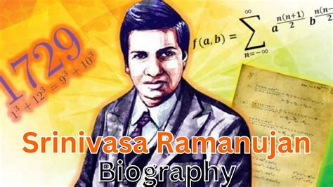 Biography Of Great Indian Mathematician Srinivasa Ramanujan Srinivasa