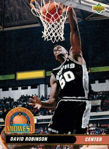 New San Antonio Spurs Nba Card David Robinson Upper Deck All