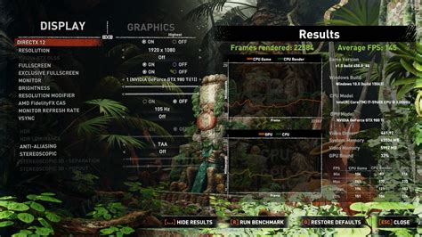 Shadow Of The Tomb Raider Benchmark Overclock Net