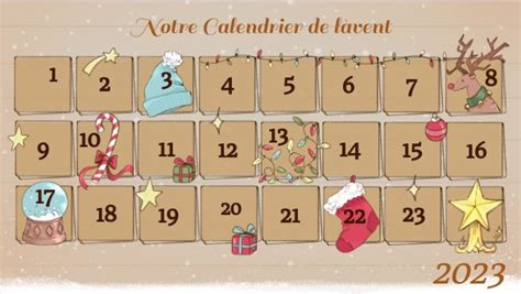 notre calendrier de làvent