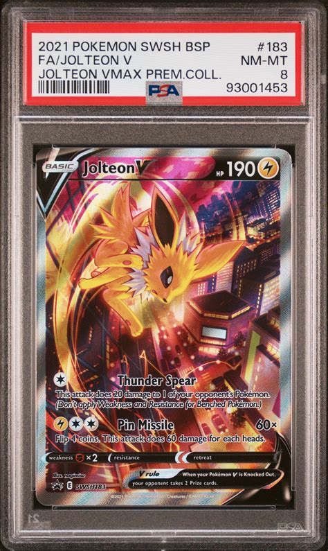 2021 Pokemon Swsh Black Star Promo 183 Full Artjolteon V Jolteon Vmax