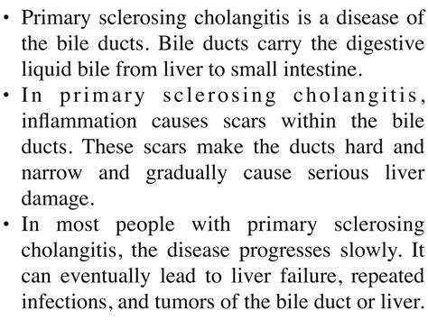 Primary Sclerosing Cholangitis Ppt Free Download