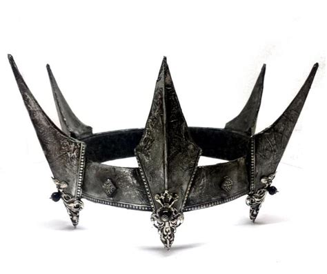 Crown Black Silver Iron Male Headdress Gothic Fantasy Etsy In 2020