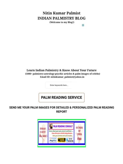 Sex And Palmistry Indian Palm Reading Astrology Pdf New Age