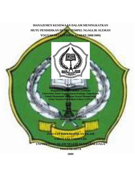 PDF MANAJEMEN KESISWAAN DALAM MENINGKATKAN MUTU Digilib Uin Suka Ac