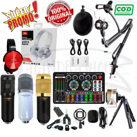 Jual Promo Paket Super Komplit Mic Condenser BM800 Stand PopFilter