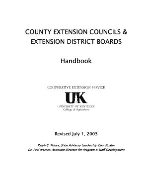 Fillable Online Ca Uky County Extension Councils And Extension District