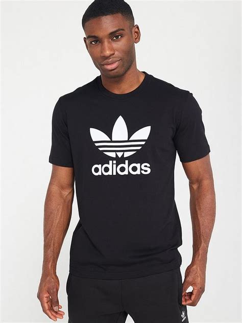 Adidas Originals Men S Trefoil T Shirt Black Uk