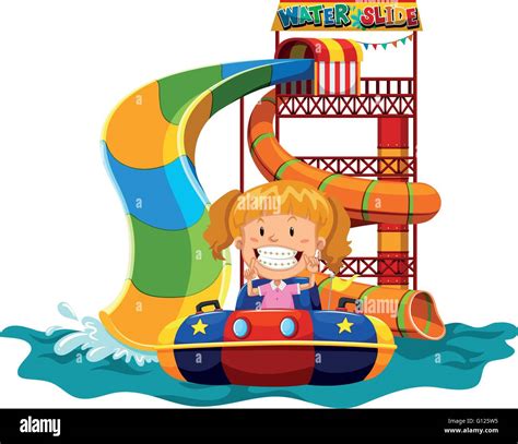 Child Park Water Slide Stock Vector Images Alamy