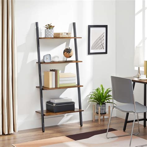 Buy VASAGLE Ladder Shelf Wall Rack Shelf And Storage Shelving Unit 4